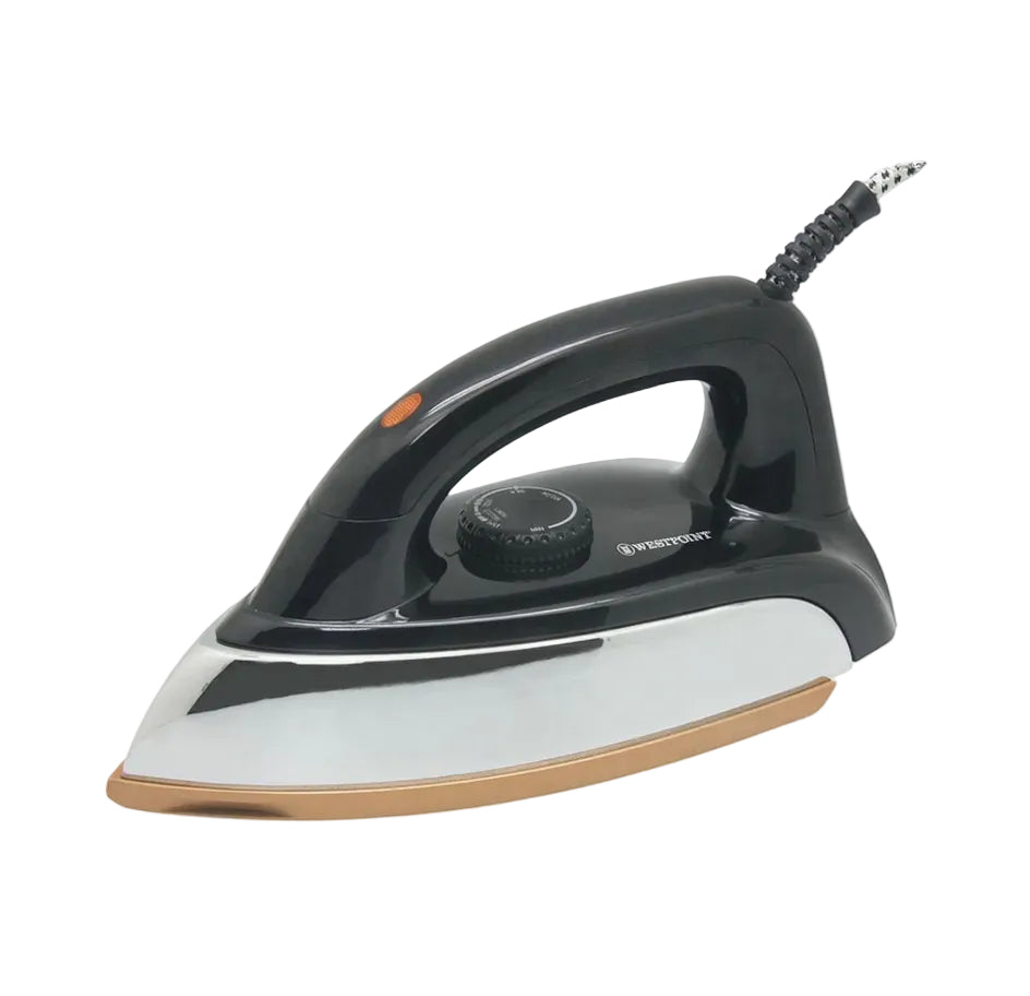 Black and white iron with Westpoint branding on a white background